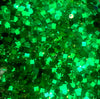 green glitter close up 